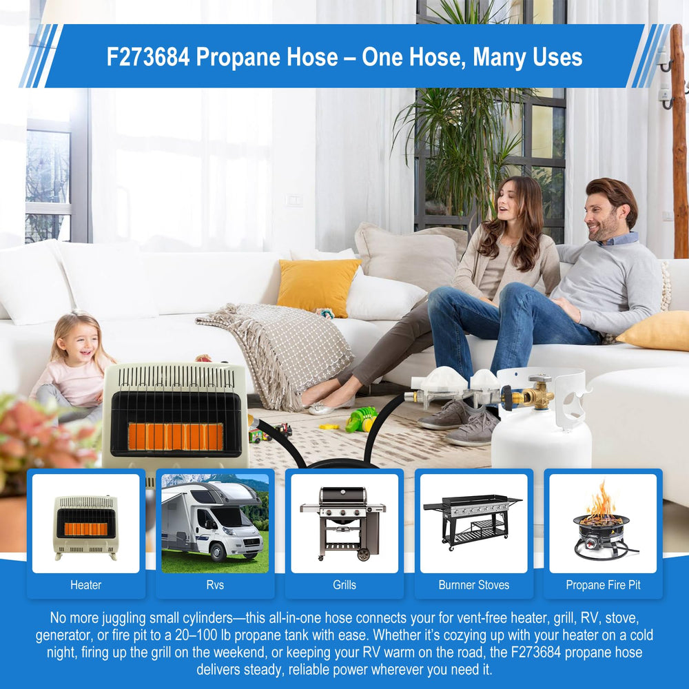 Complete accessories kit for Sekvira propane hose including fittings