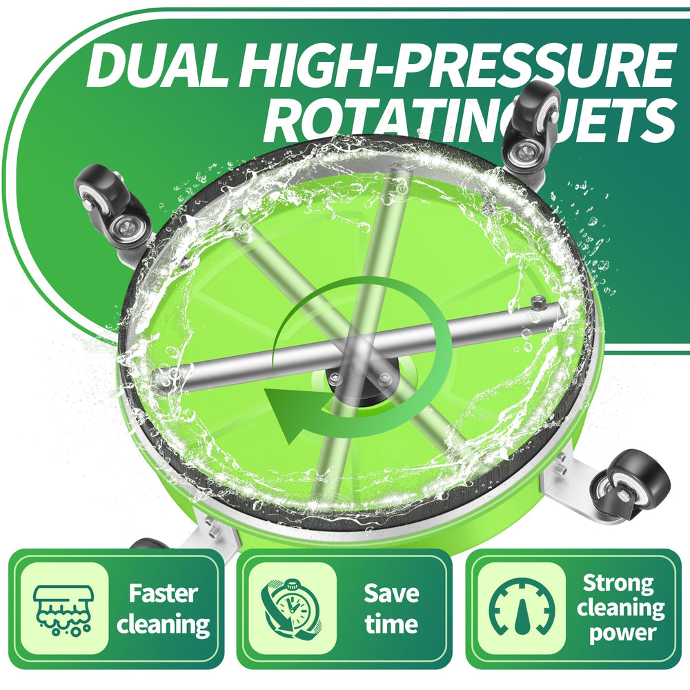 Complete accessory package included with LidoDola pressure washer surface cleaner