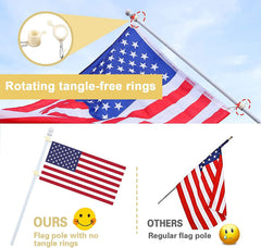 Complete assembly of Barcetine 6FT flag pole on porch