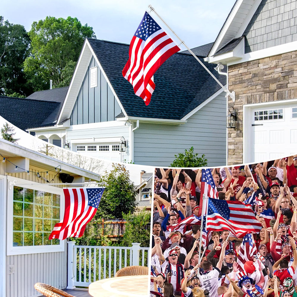 Complete flag pole kit showing all included components
