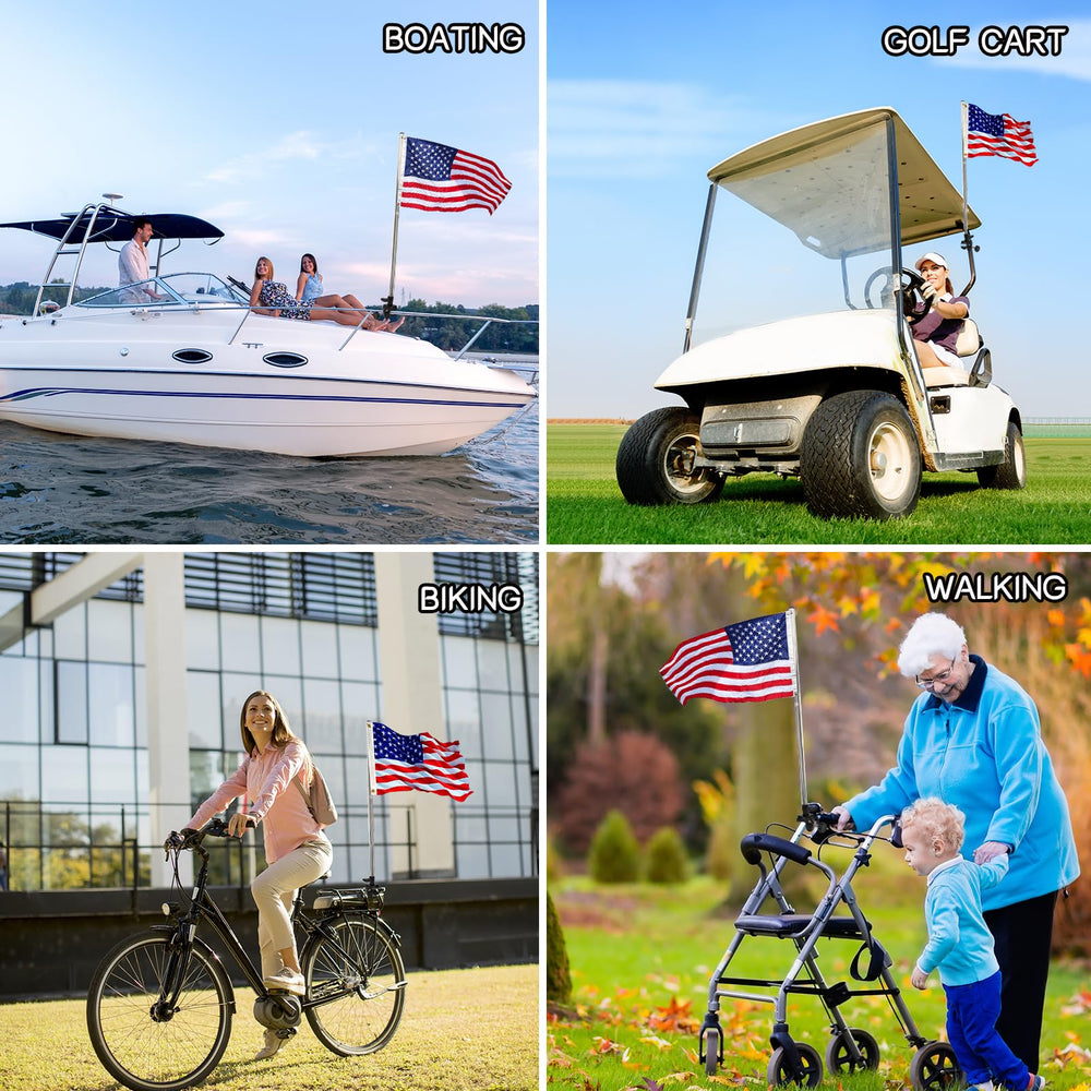 Complete FLAGMESAGE Boat Flag Pole Kit contents