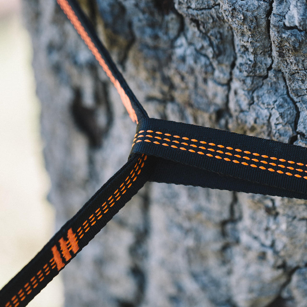 Complete hammock setup with Wise Owl straps and a hammock
