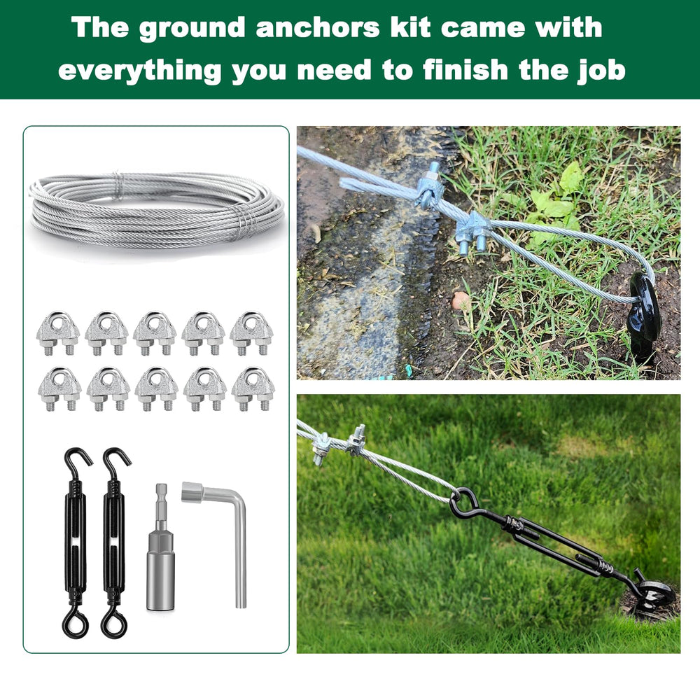 Complete hannger ground anchor kit packaging