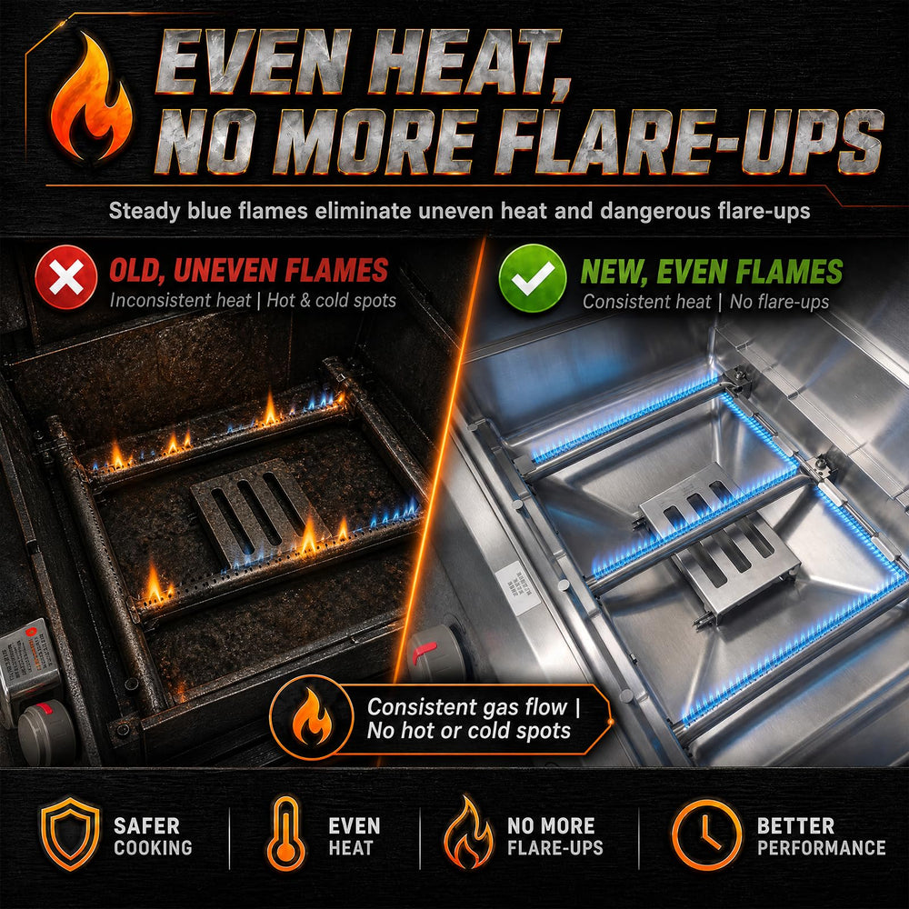 Complete kit of Uniflasy Grill Burner Tubes with hardware