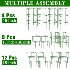 Complete kit of ZeeDix tomato cages with poles and connectors