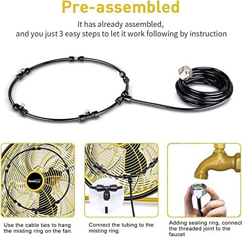 Complete LANDGARDEN misting fan kit with all components