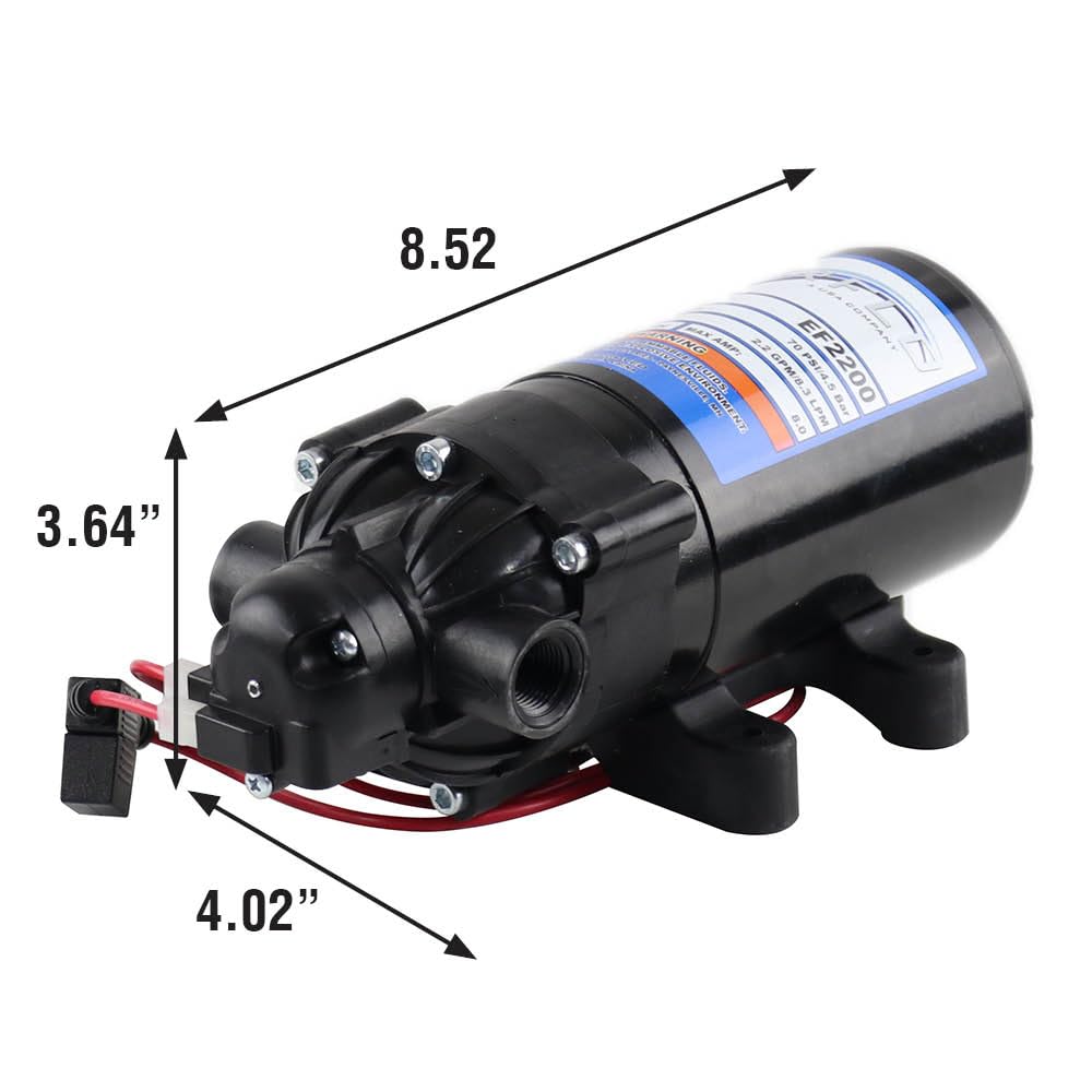 Complete packaging of Everflo 12V diaphragm pump