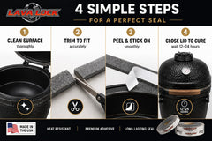 Complete packaging of LavaLock Gasket Kit for Big Green Egg