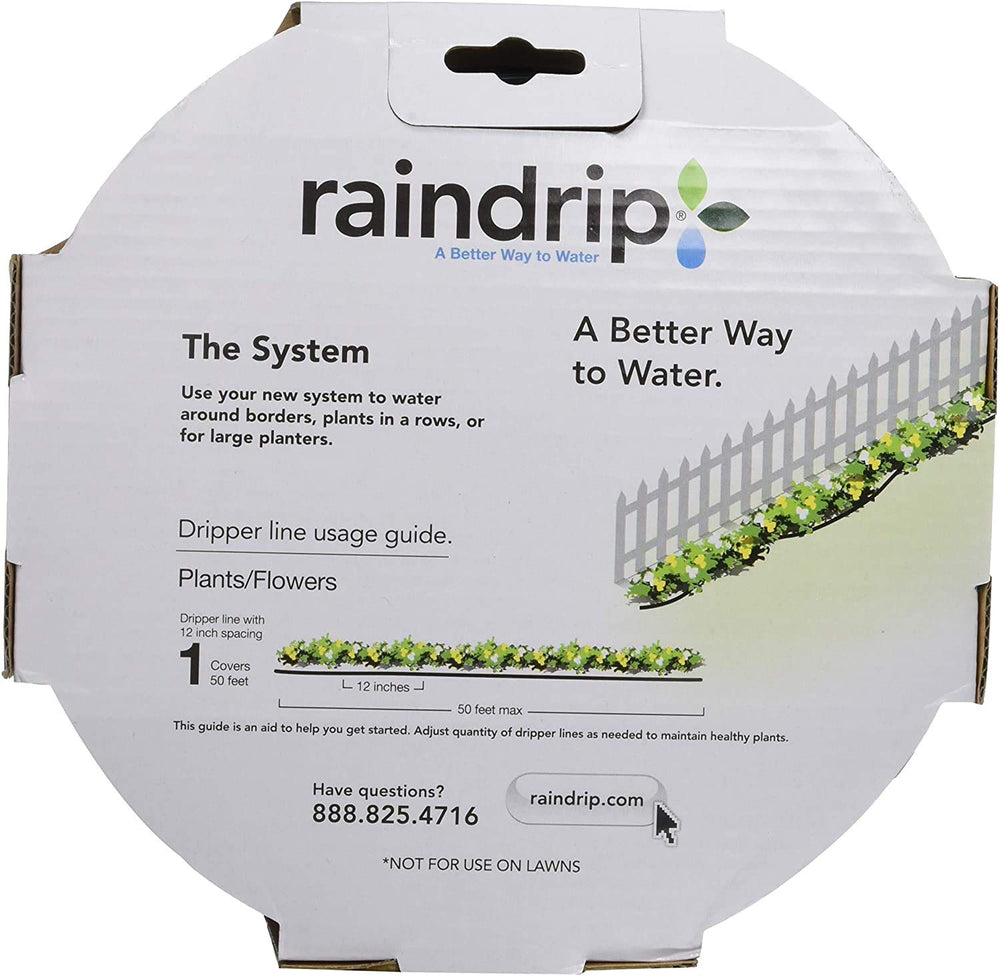 Complete Raindrip dripline kit ready for installation