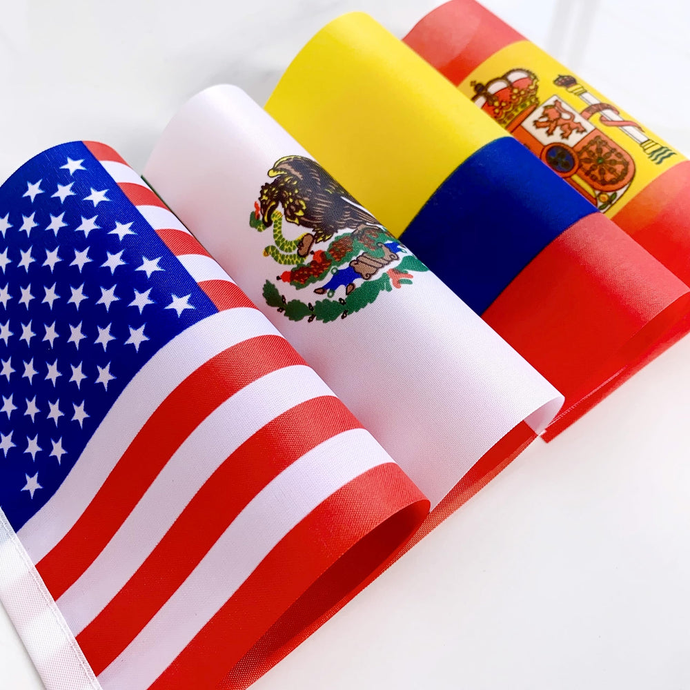 Complete set of 226 flags for international celebrations