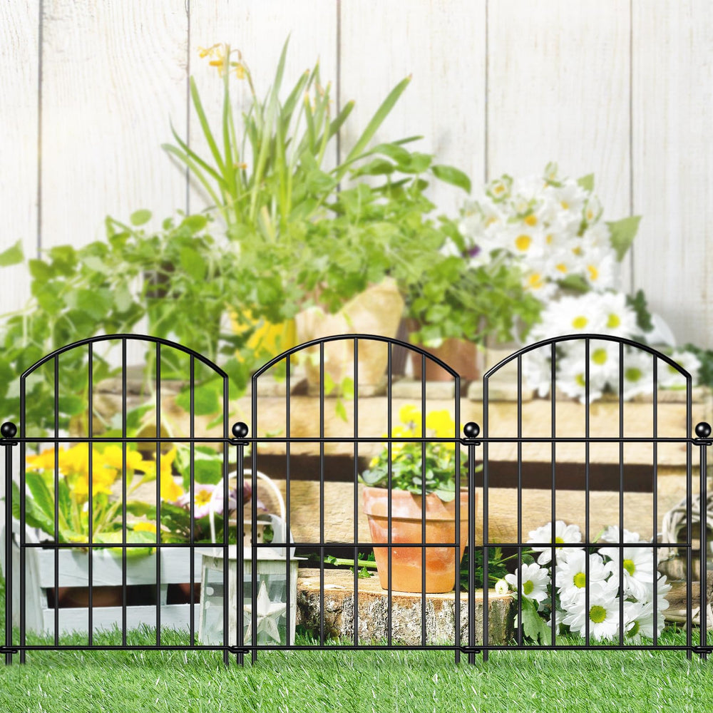Complete set of FOREHOGAR Metal Garden Fence panels and stakes