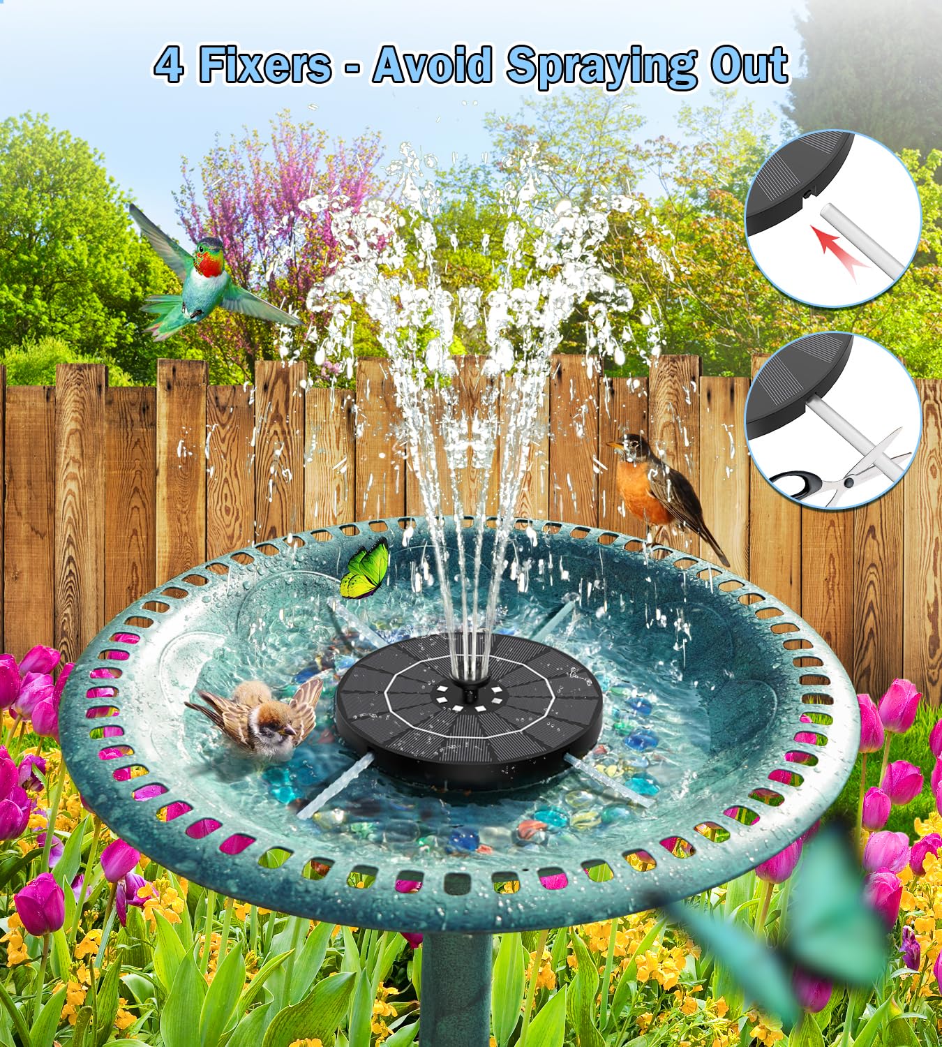 Complete set of SZMP Solar Water Fountain components