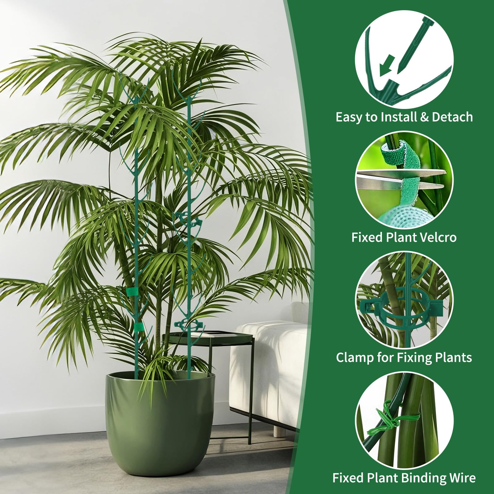Complete set of Vintrex plant support kit with stakes, clips, and tie tape