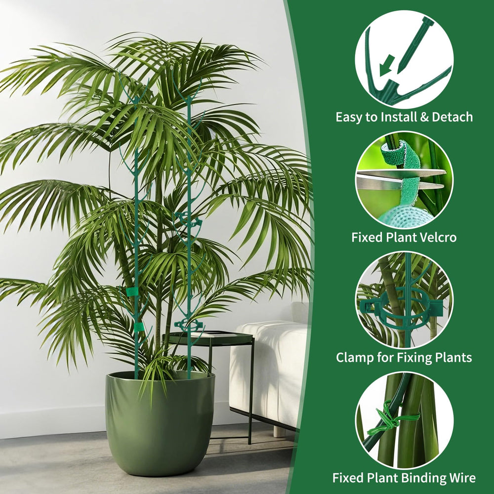 Complete set of Vintrex plant support kit with stakes, clips, and tie tape