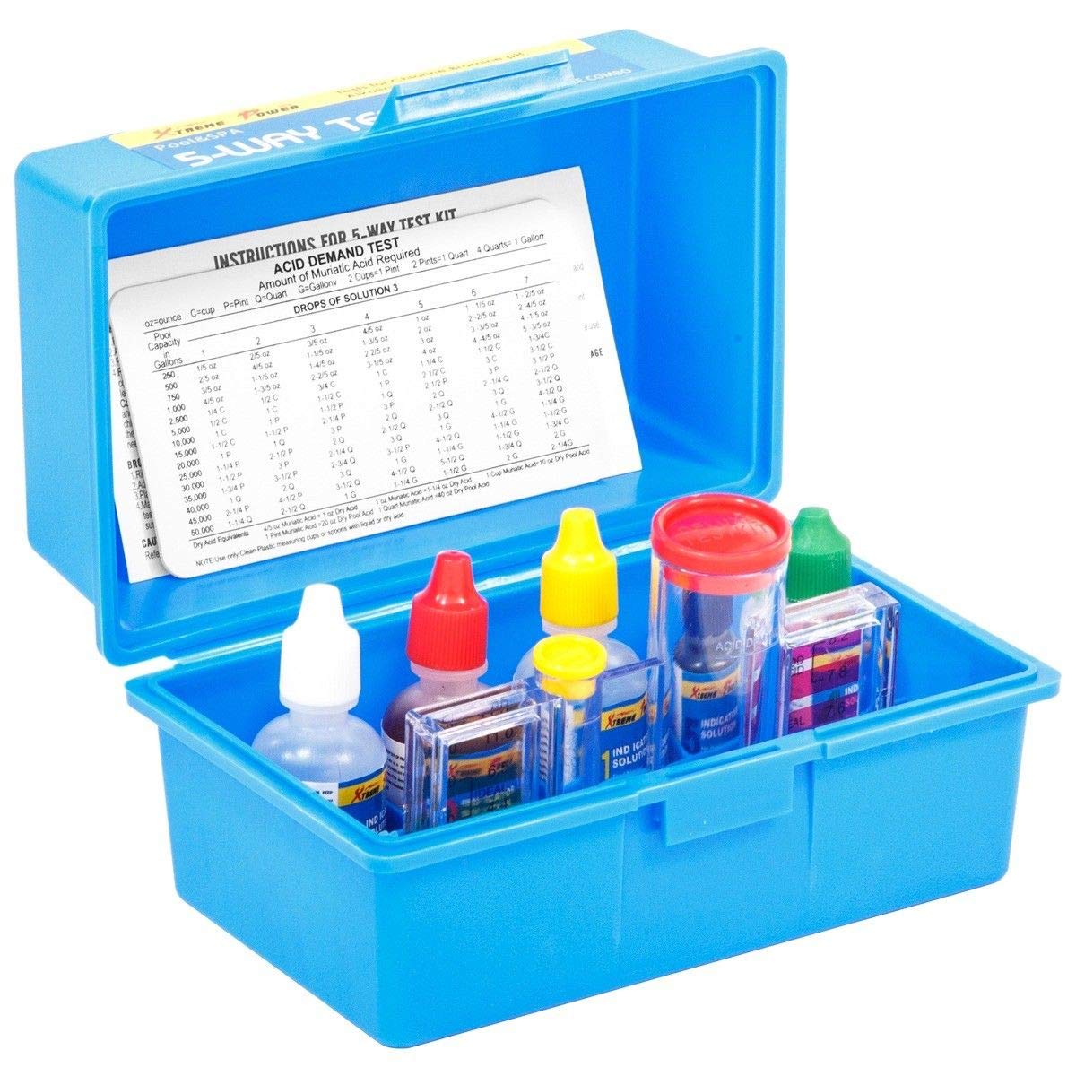 Complete set of XtremepowerUS pool testing tools laid out