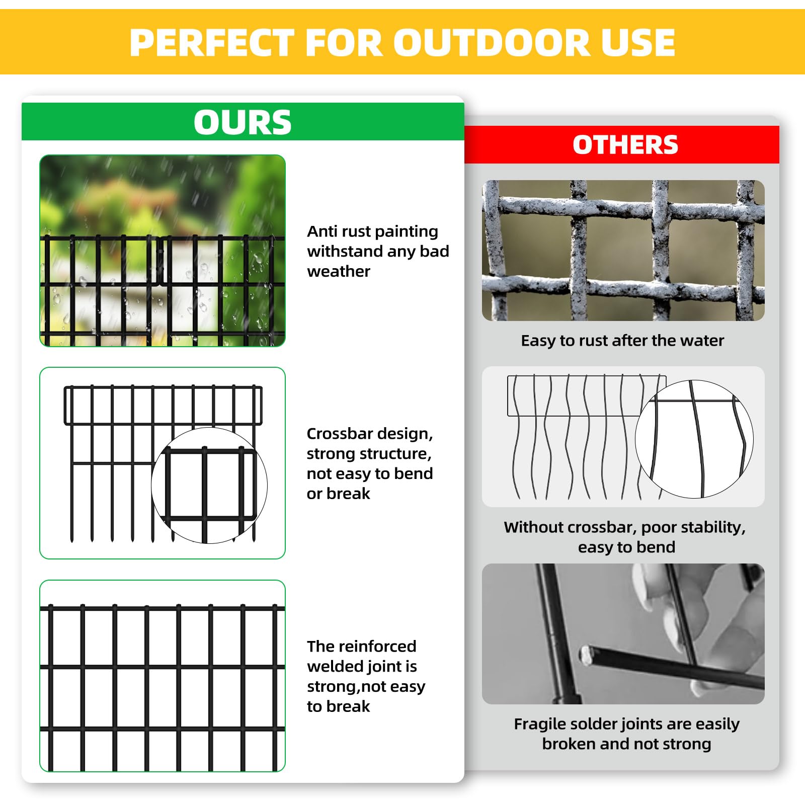 Complete ULIOK Garden Fence kit with wire cutters and zip ties