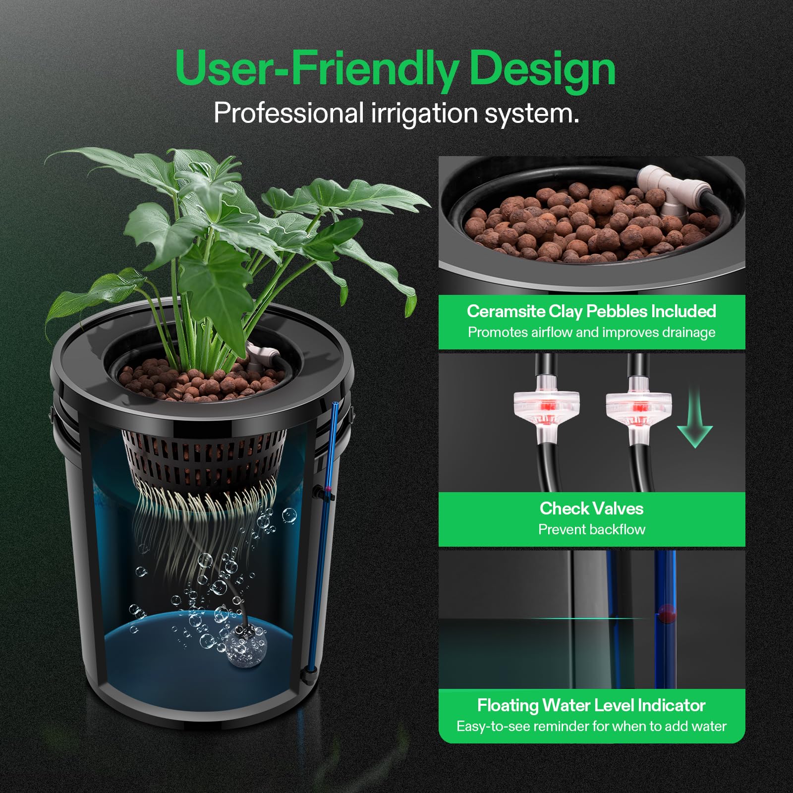 Complete VIVOSUN hydroponic system setup in a garden