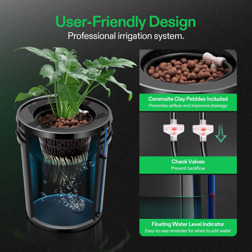 Complete VIVOSUN hydroponic system setup in a garden