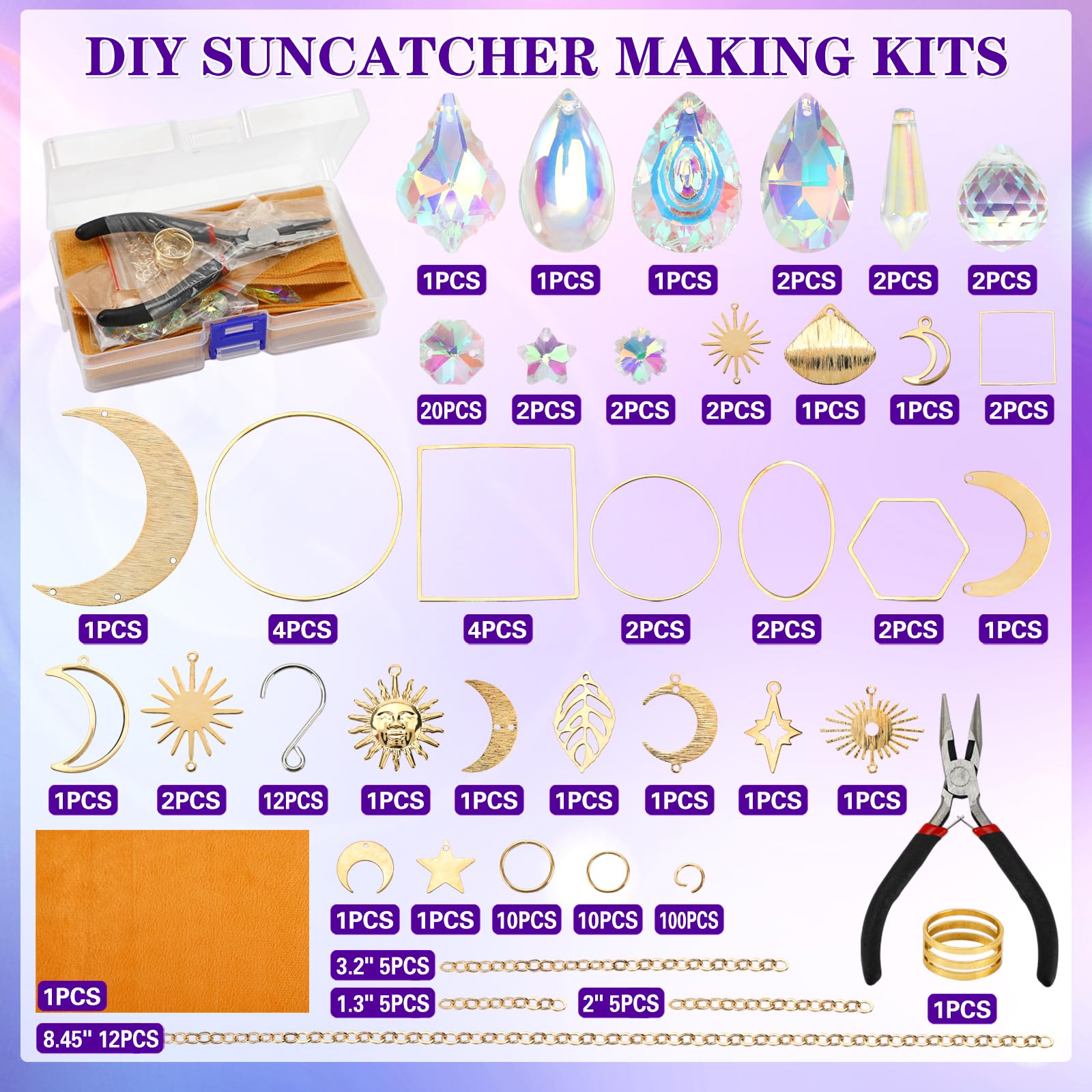 Completed sun catcher ornament made with Worgree kit