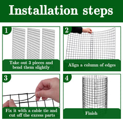 Components of Adnee Wire Plant Protector Set including stakes and cables