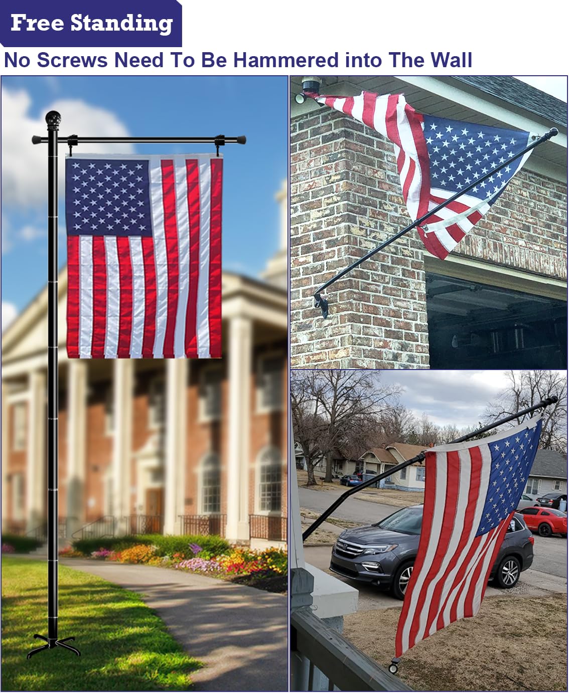 Components of BALIE SPACE flag stand kit