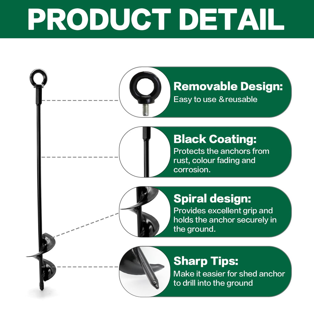 Components of hannger ground anchor kit laid out including turnbuckles and clamps