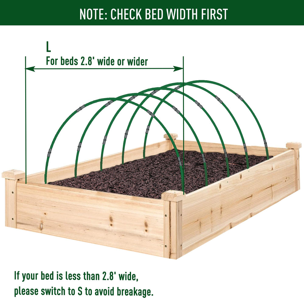 Components of MAXPACE Greenhouse Hoops Kit including connectors and clips