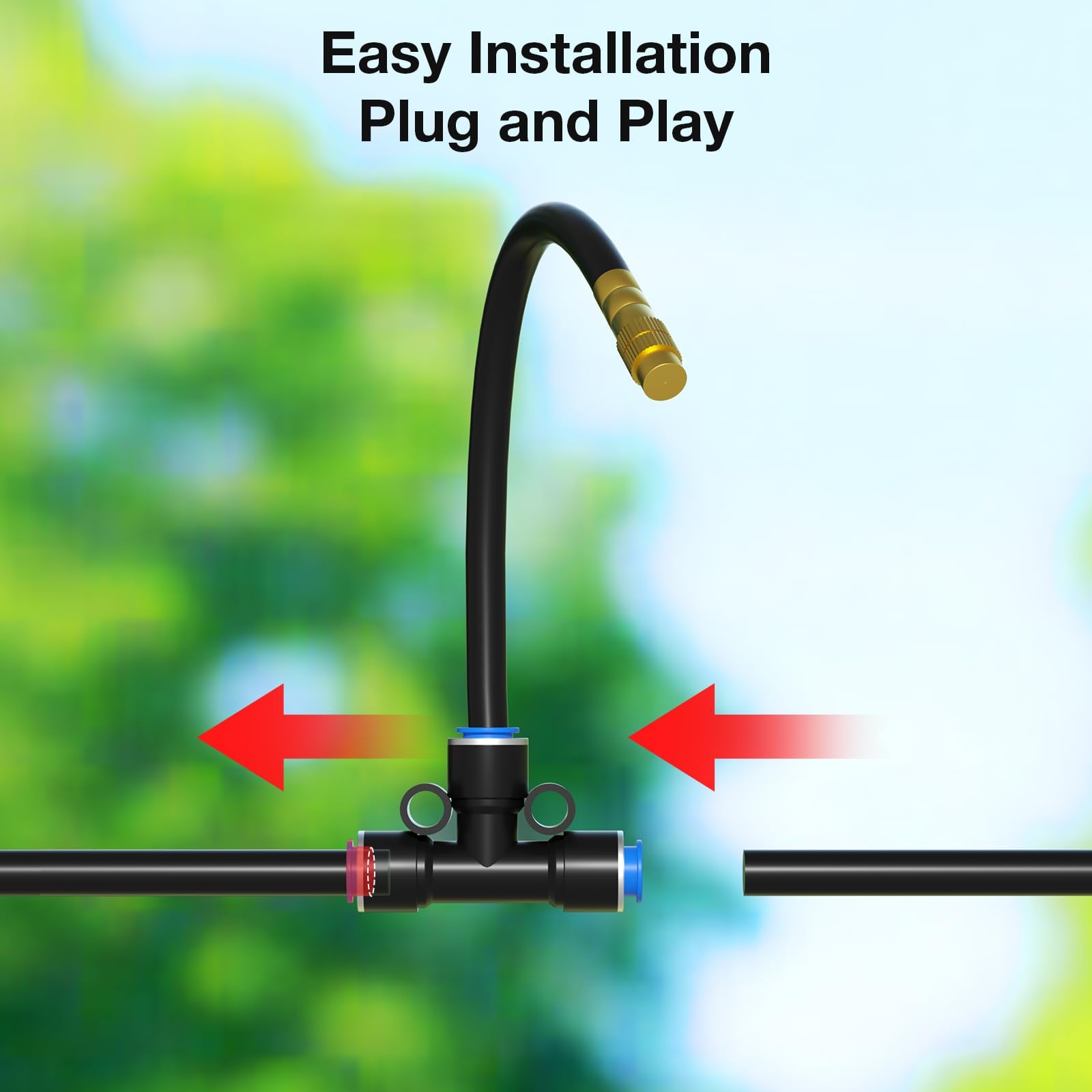 Components of MIXC drip irrigation system including connectors