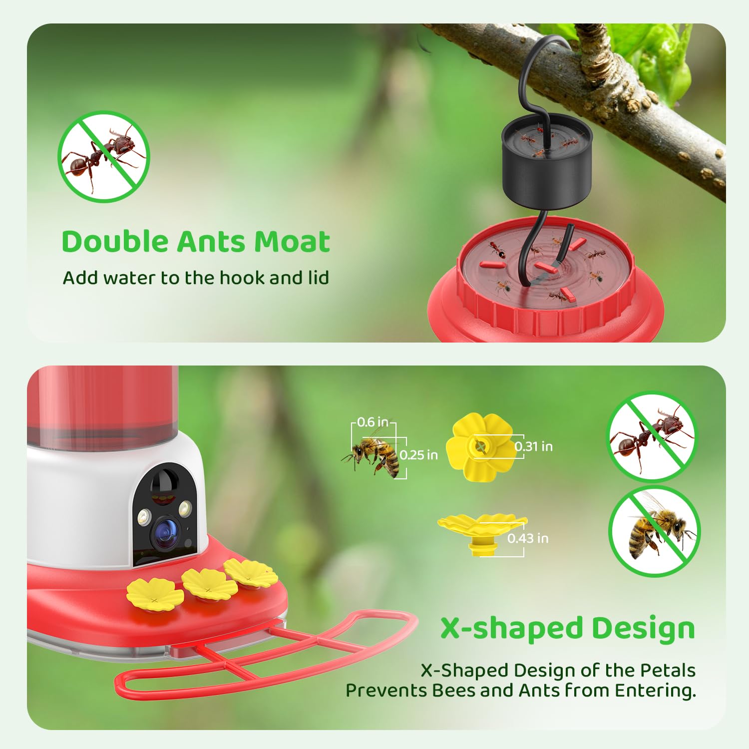 Components of SEHMUA Smart Hummingbird Feeder in the box