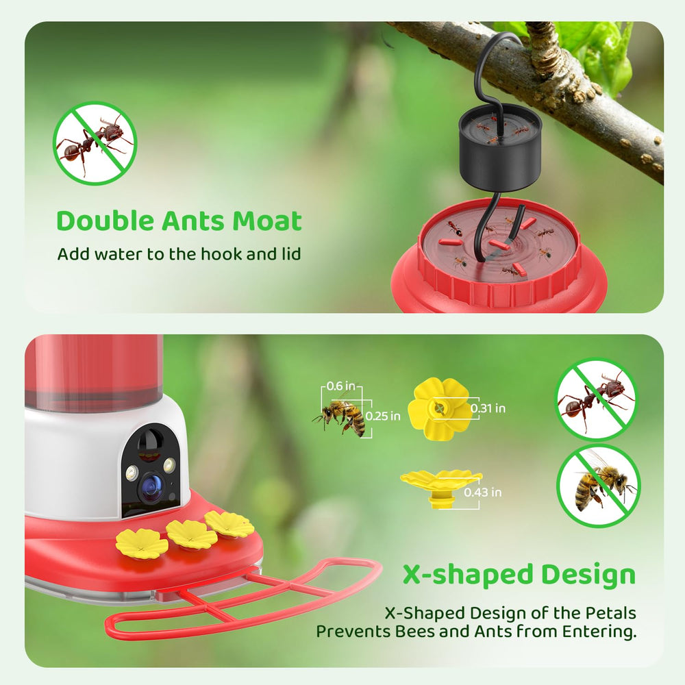 Components of SEHMUA Smart Hummingbird Feeder in the box