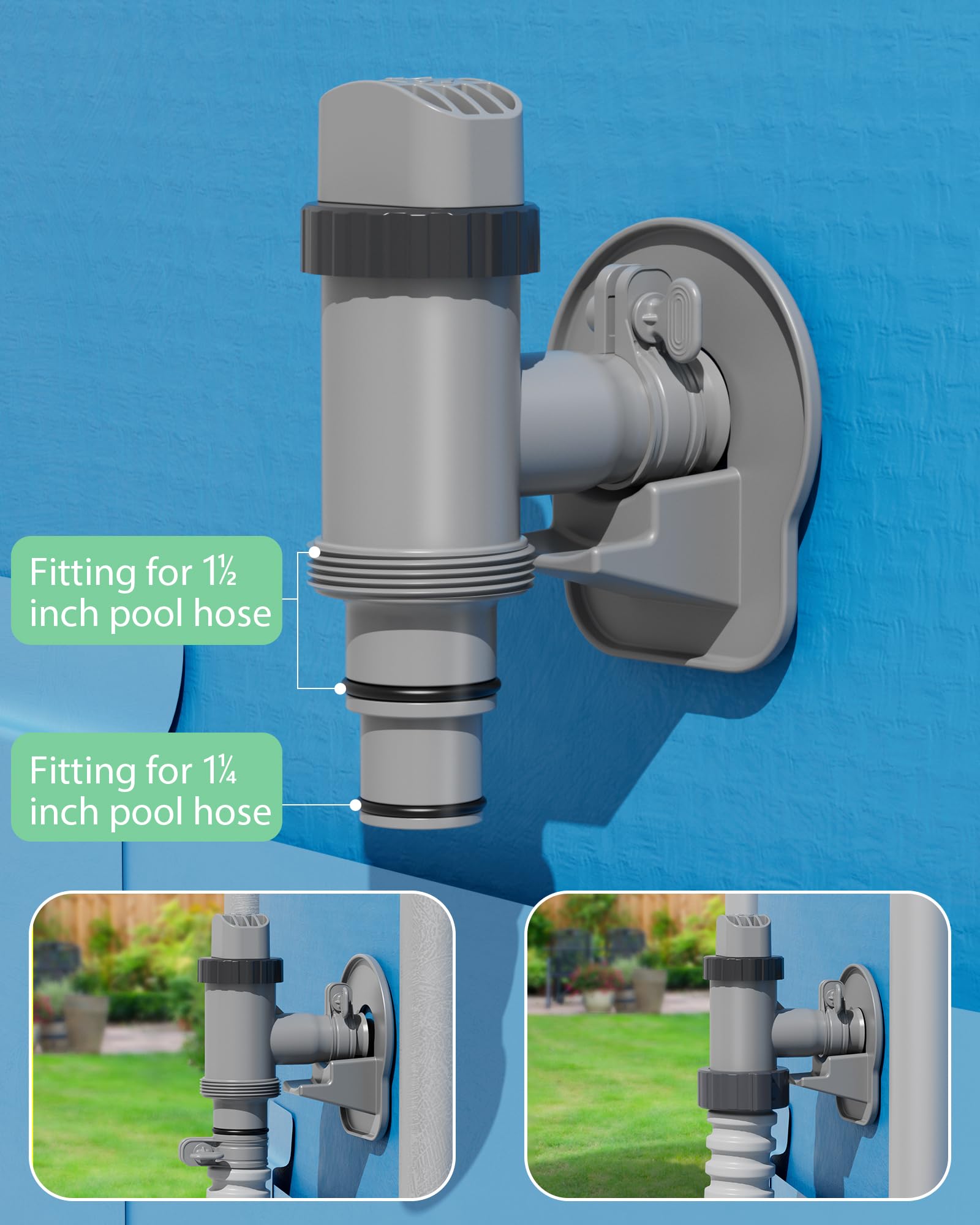 Components of SHAPON Above Ground Pool Valve Set