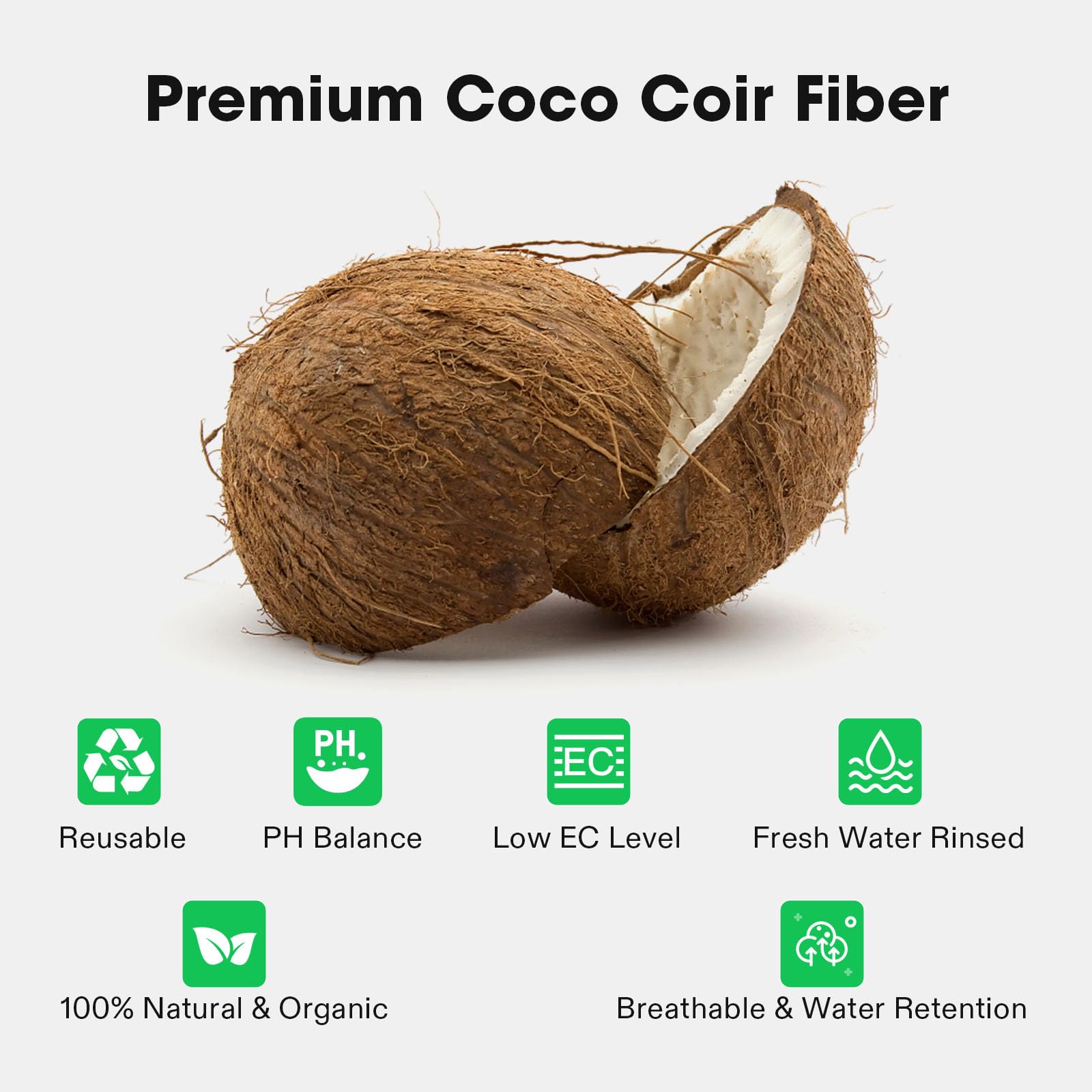 Compressed VIVOSUN coco coir brick packaging