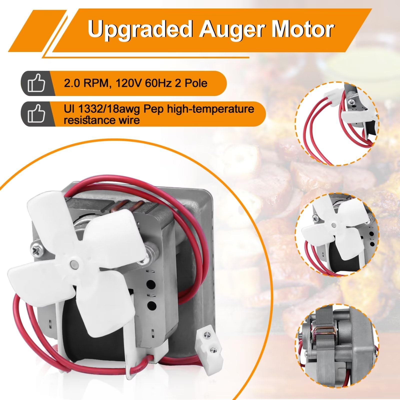 COMVIEE 2.0RPM Auger Motor side view