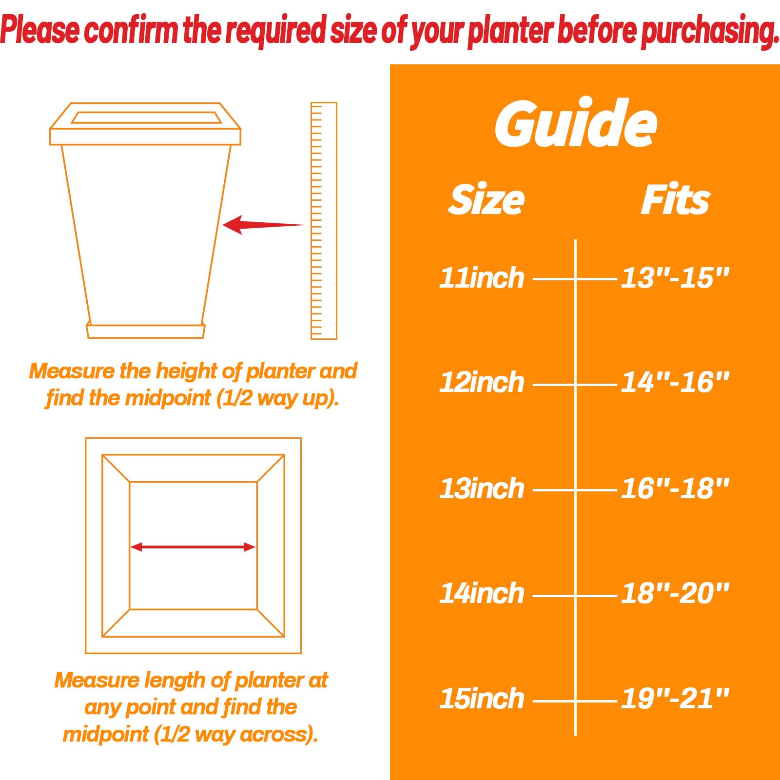 Conderyang 11-inch square planter insert in a garden setting