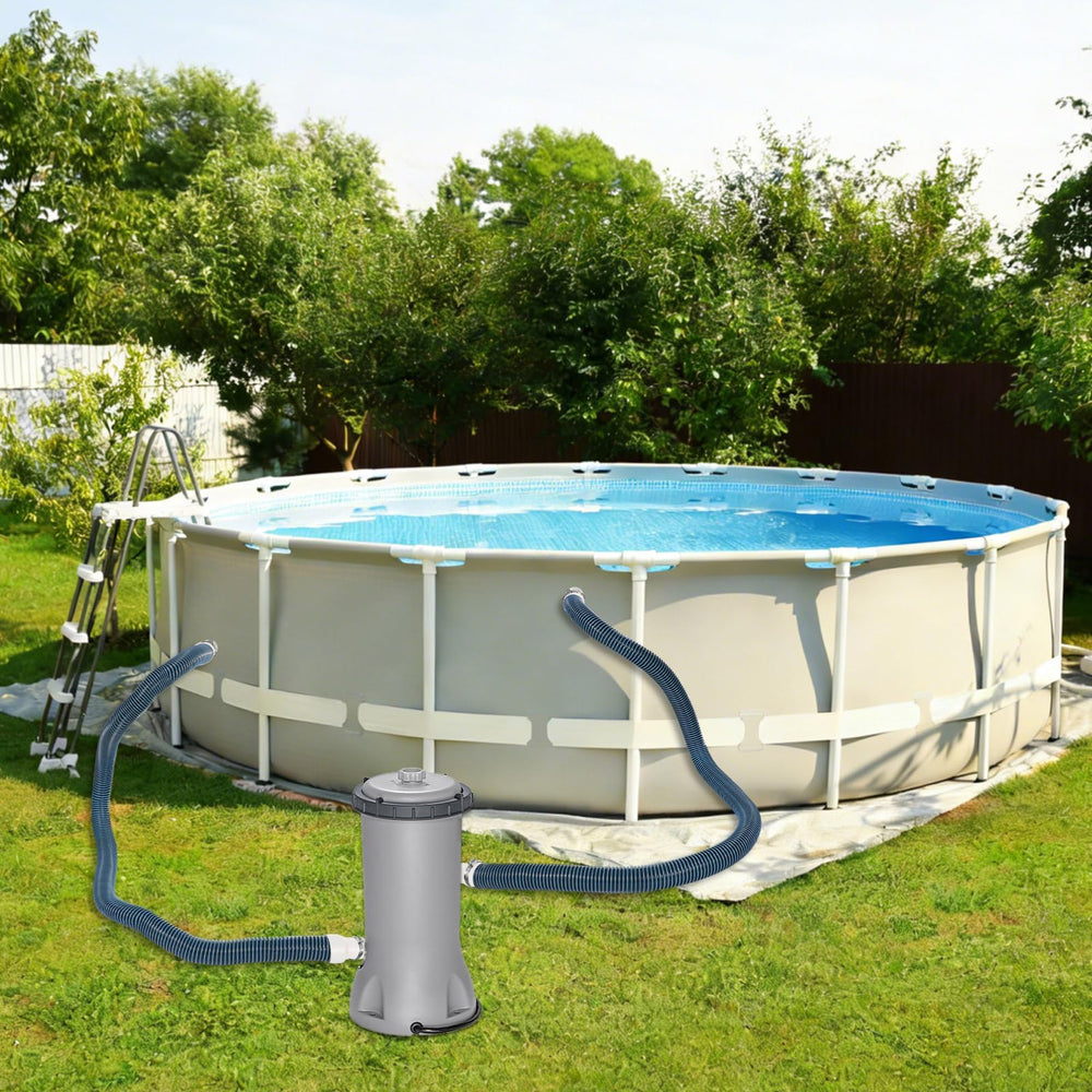 Conderyang Pool Hoses with clamps on a table