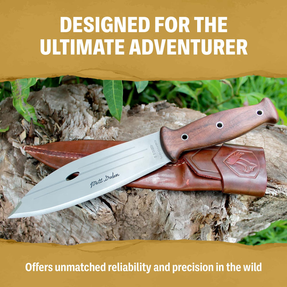 Condor Golok Heavy Duty Machete displayed on a wooden table