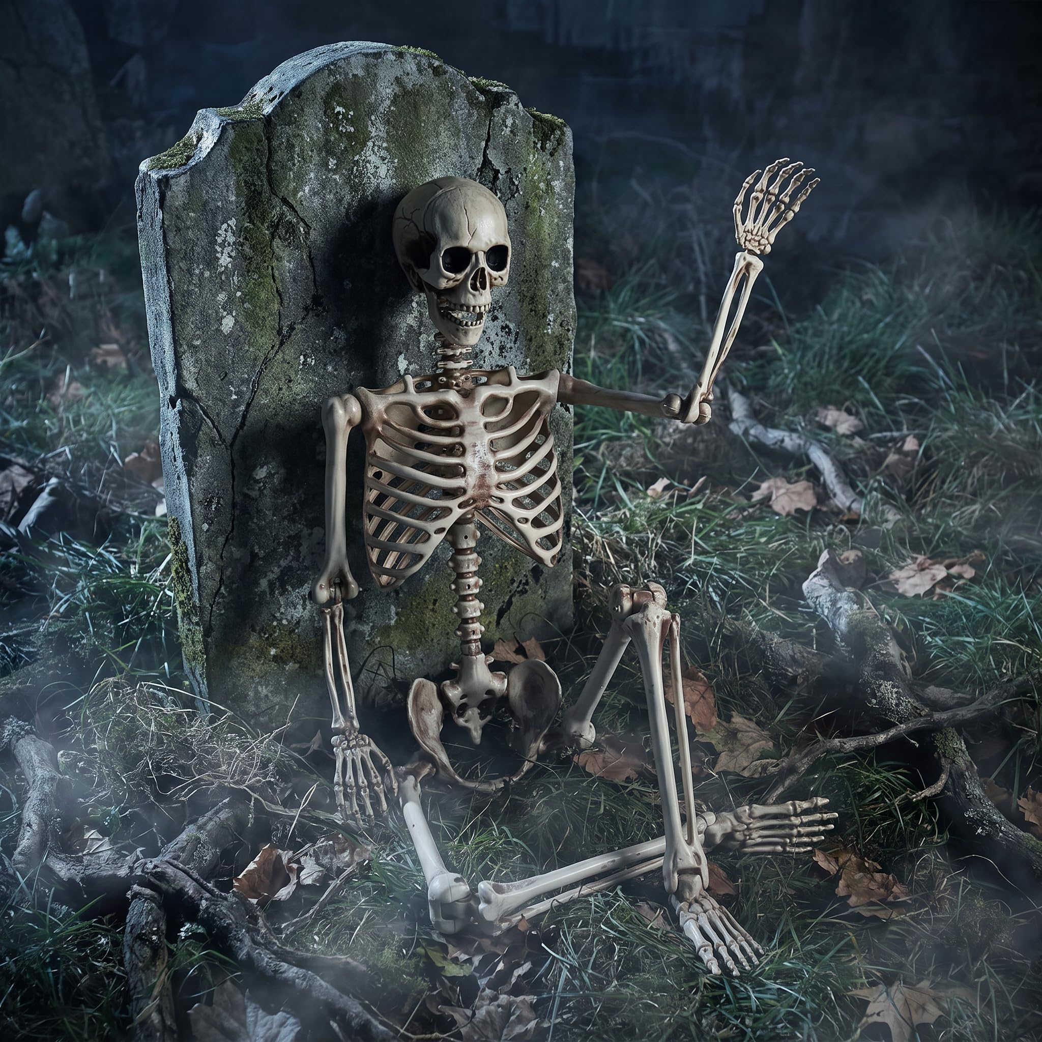 CONNICS skeleton in a party display with decorations