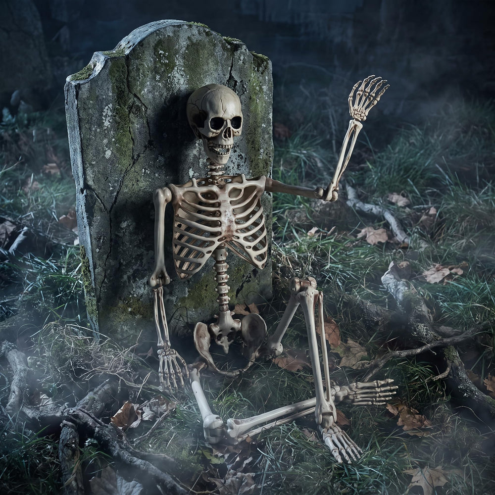 CONNICS skeleton in a party display with decorations