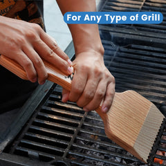 CONSDAN Wood Grill Scraper side view showcasing the scraper edge