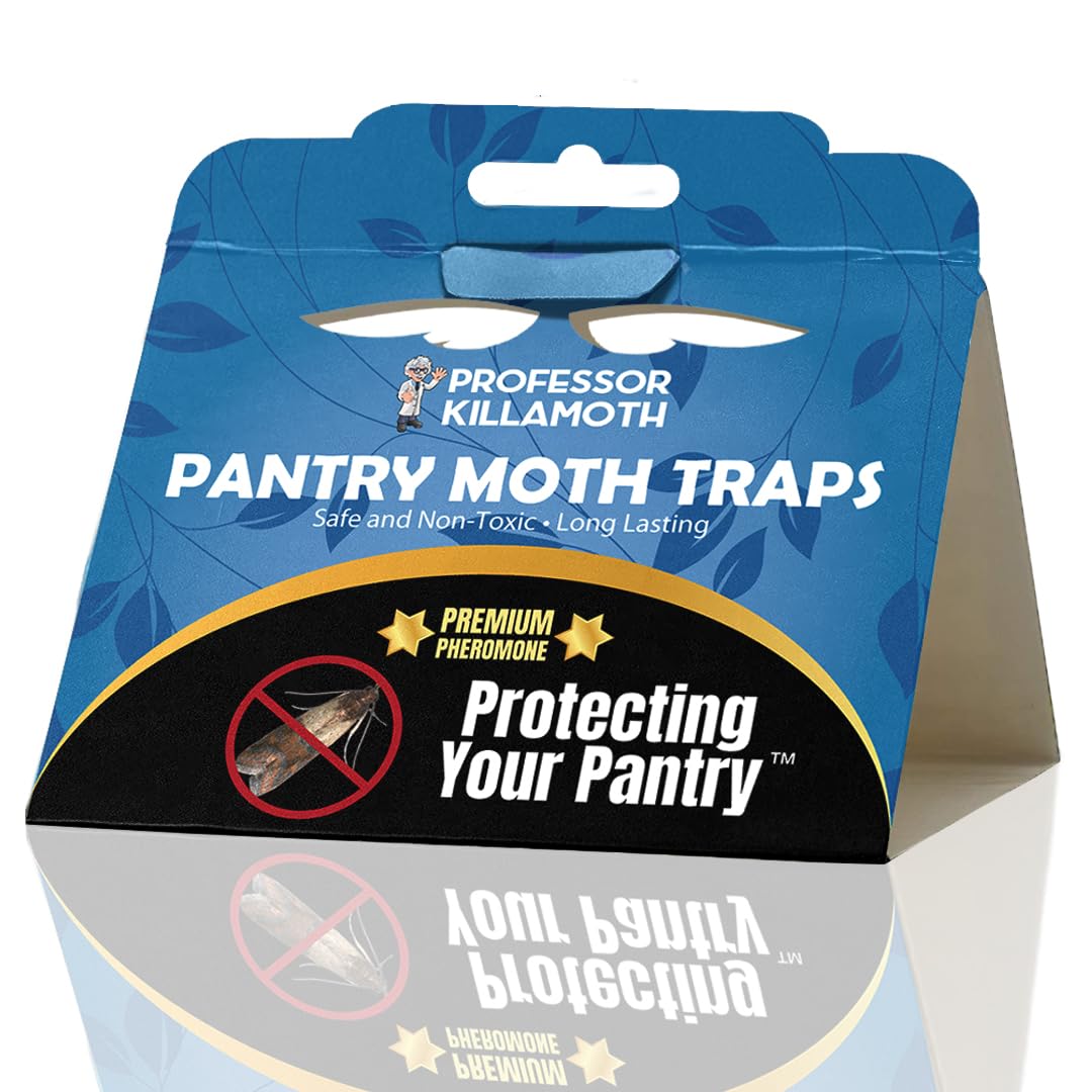 Contents of the foil pouch with Professor Killamoth Pantry Moth Trap