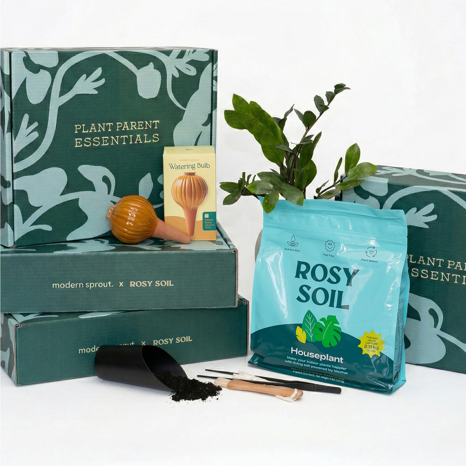 Contents of the Rosy Soil gift box displayed together