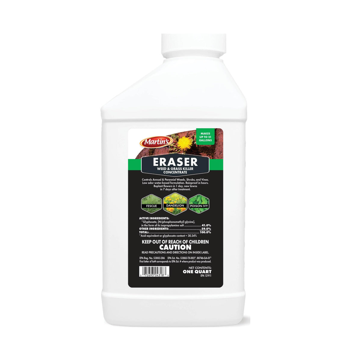 Control Solutions Eraser & Grass Killer Concentrate 1 quart front view