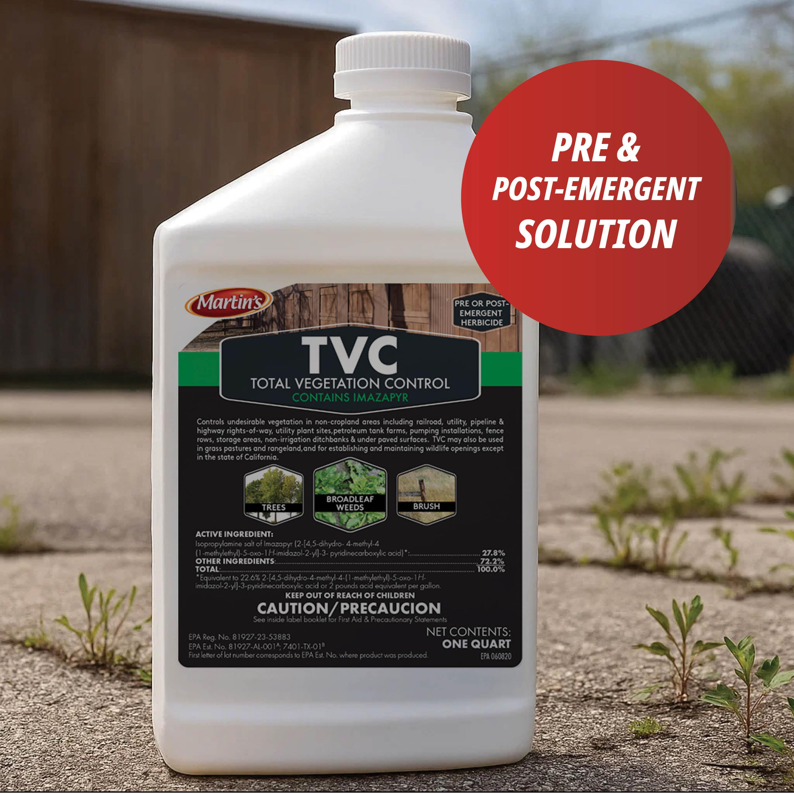 Control Solutions TVC Total Vegetation Control bottle with measuring cap