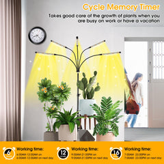 Controller of the wolezek Grow Light showing timer settings
