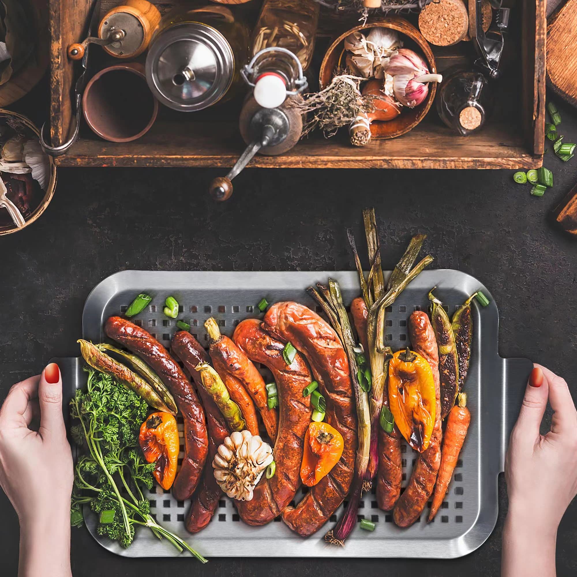 Cook Time grill pans stacked for storage