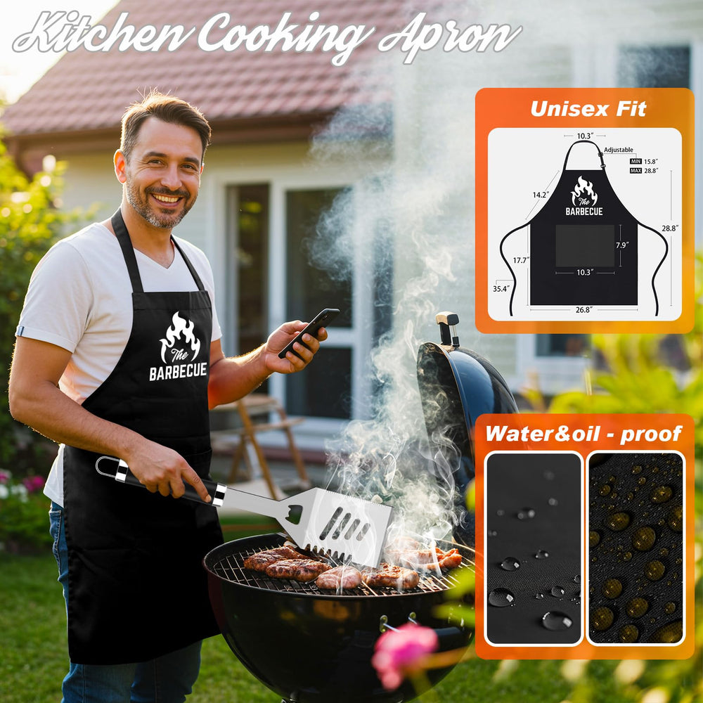 Cooking apron included in ROMANTICIST grilling tools set