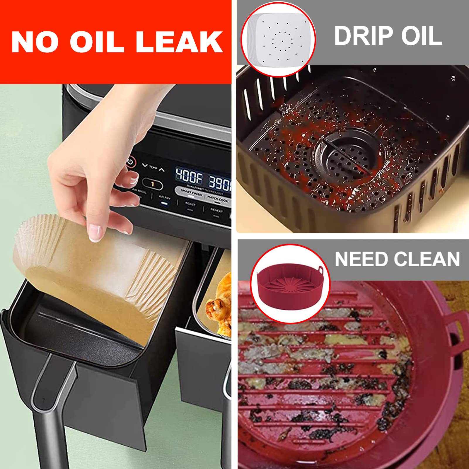 Cooking food in Ninja Foodi with LHSHAD Air Fryer Liner
