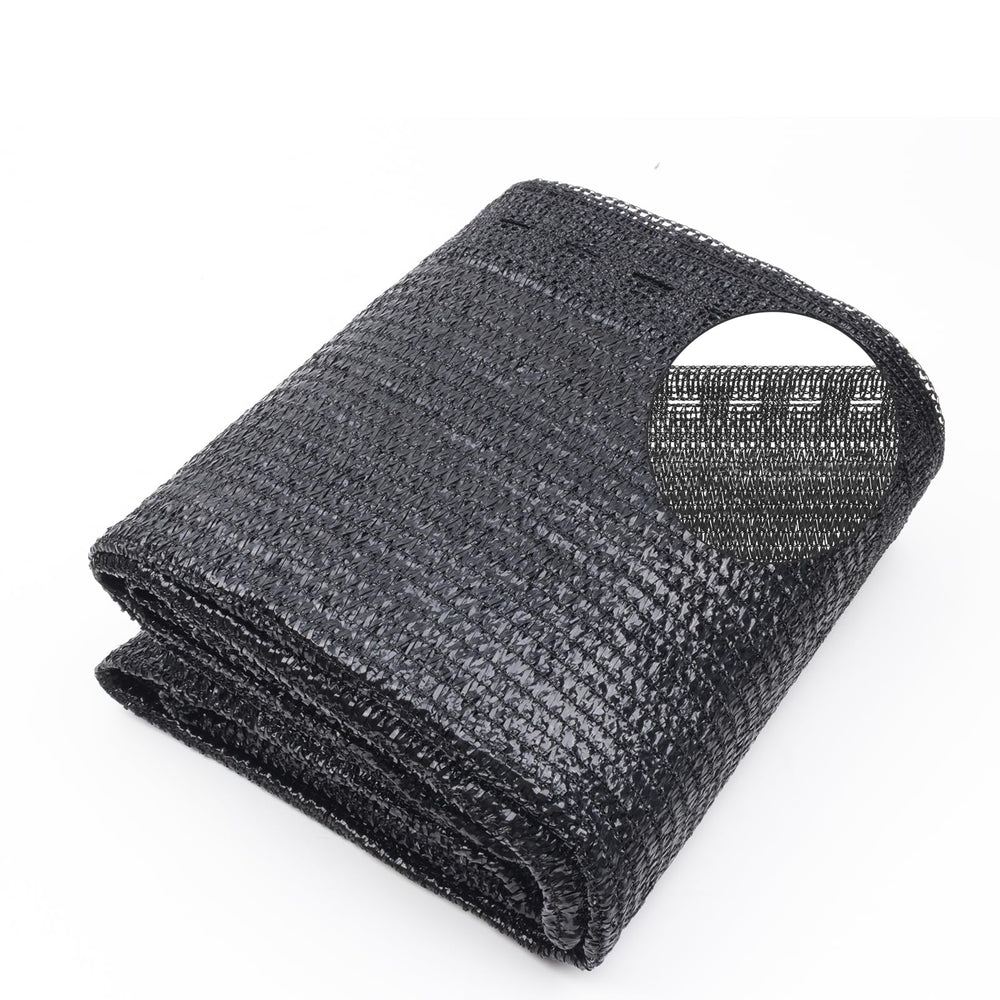 Cool Area 8x20ft black shade cloth front view