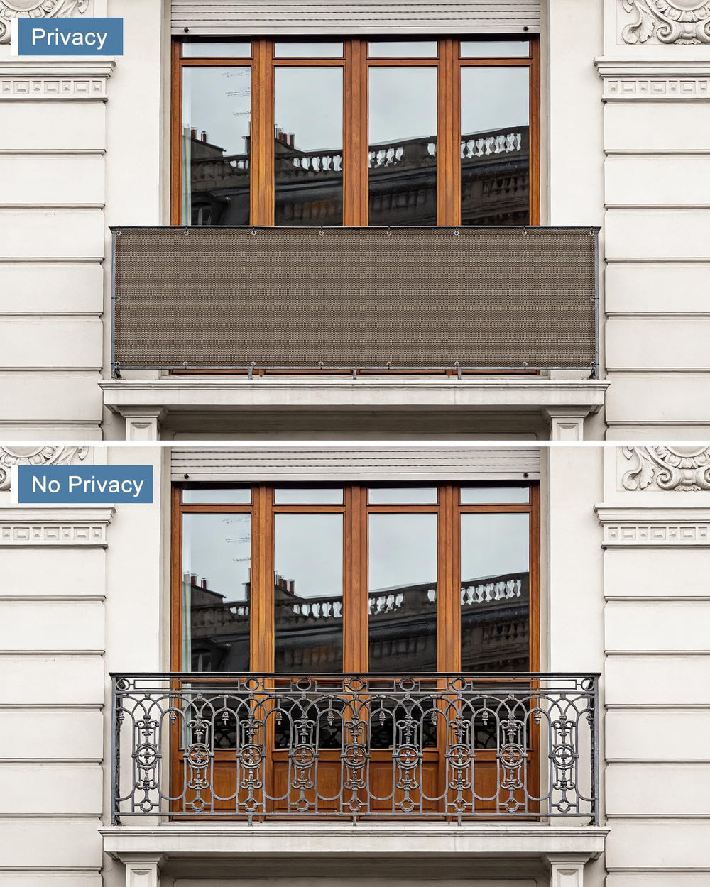 Cool Area Balcony Privacy Screen installation with zip ties