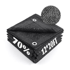 Cool Area Shade Cloth 12x20ft black front view
